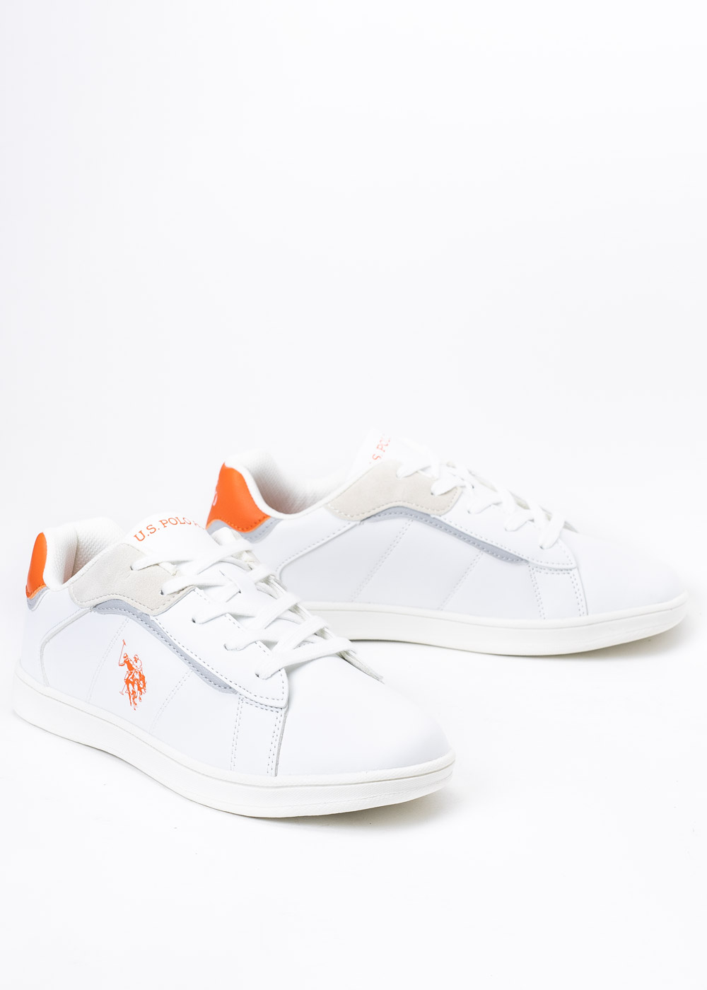 Sneakersy dziecięce U S POLO ECROK006K 3Y1 WHI ORA01 Sneaker Peeker