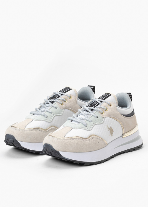 Sneakersy damskie U.S. POLO SOFIA002W/3NY1 WHI-LGE03 