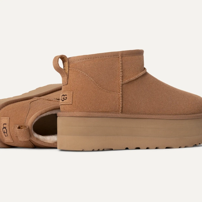 UGG W CLASSIC ULTRA MINI PLATFORM Buty zimowe damskie brązowe