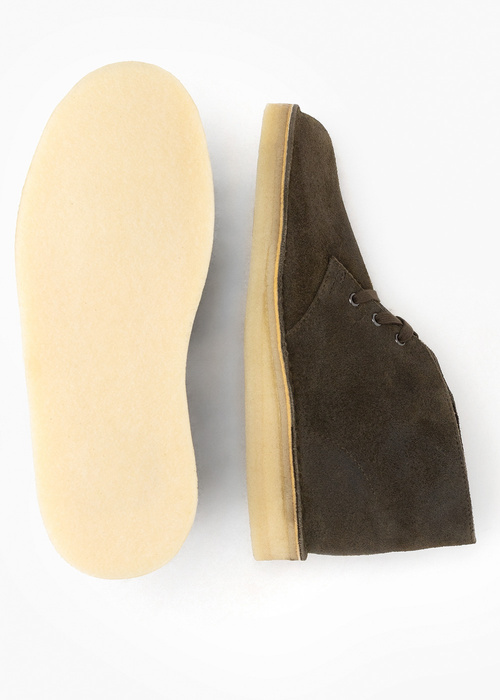 Buty trzewiki męskie Clarks Desert Coal Olive Suede Oliwkowy