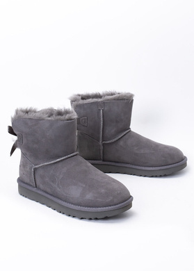 Buty zimowe damskie UGG W Mini Bailey Bow II (1016501-GREY)