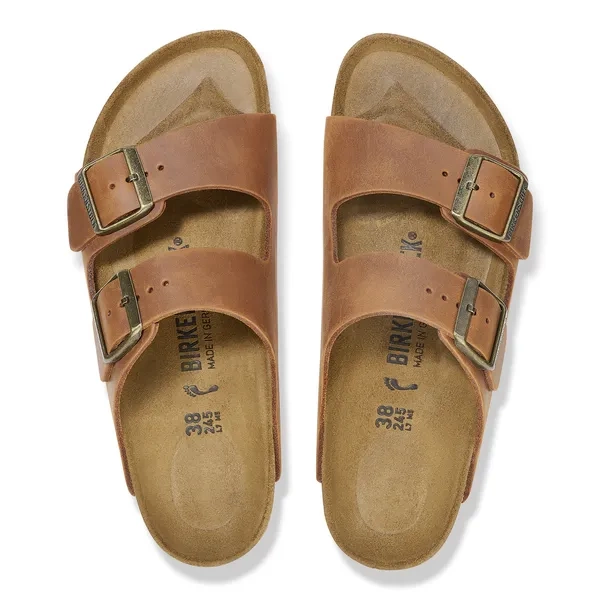 Birkenstock Arizona LEOI Cognac Klapki męskie