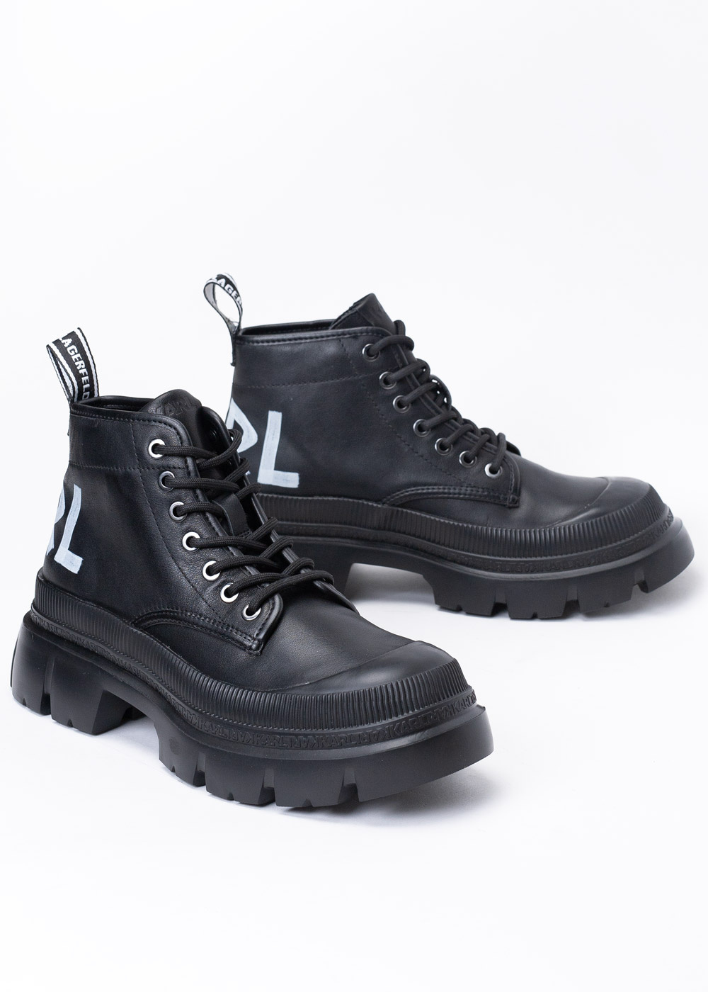 関税送料無料【KARL LAGERFELD】TREKKA II BRUSH LOGO HIKER ČLENKOVÁ OBUV KARL LAGERFELD TREKKA II BRUSH LOGO HIKER