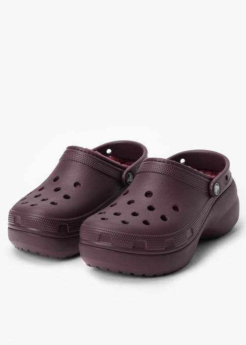 Klapki damskie CROCS CLASSIC PLATFORM LINED CLOG