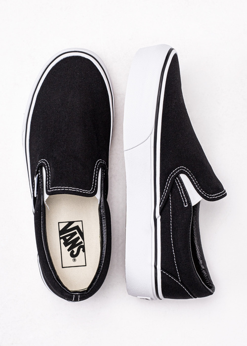 Tenisówki unisex czarne Vans Classic Slip-On Platform