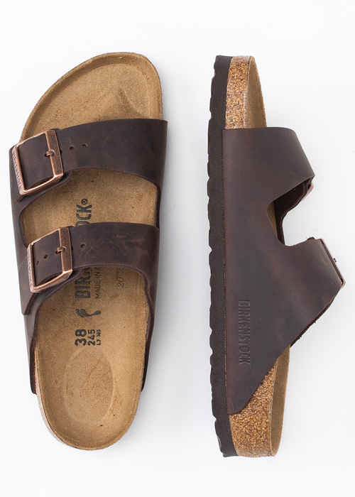 Klapki damskie brązowe BIRKENSTOCK ARIZONA LEO