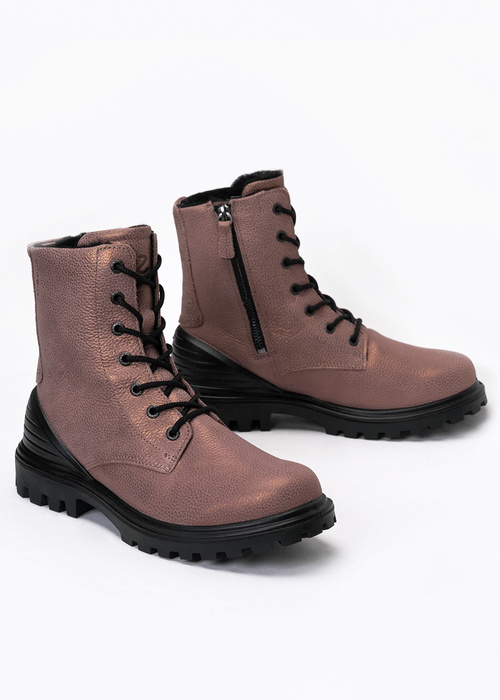 Botki damskie różowe ECCO TREDTRAY K MID-CUT BOOT
