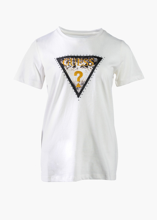 Koszulka damska GUESS SS CN ANIMAL TRIANGLE TEE 