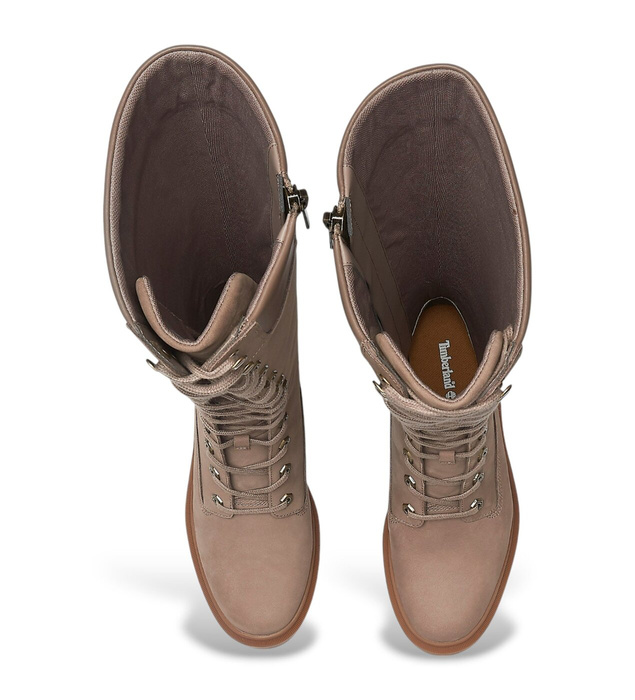 Timberland ALLINGTON HEIGHTS 14 INCH LACE UP BOOT TAUPE GRAY Botki damskie