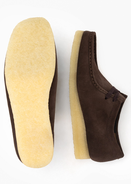 Mokasyny męskie Clarks Wallabee Dark Brown Suede (26156606)