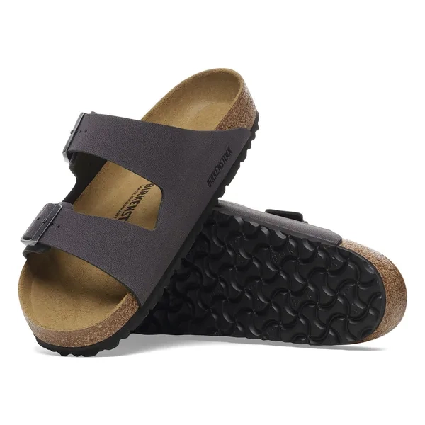Birkenstock Arizona Birko-Flor Velvet Gray Klapki Unisex