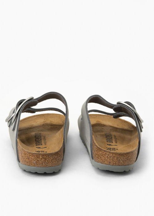 Klapki damskie szare BIRKENSTOCK ARIZONA BIG BUCKLE LENB 