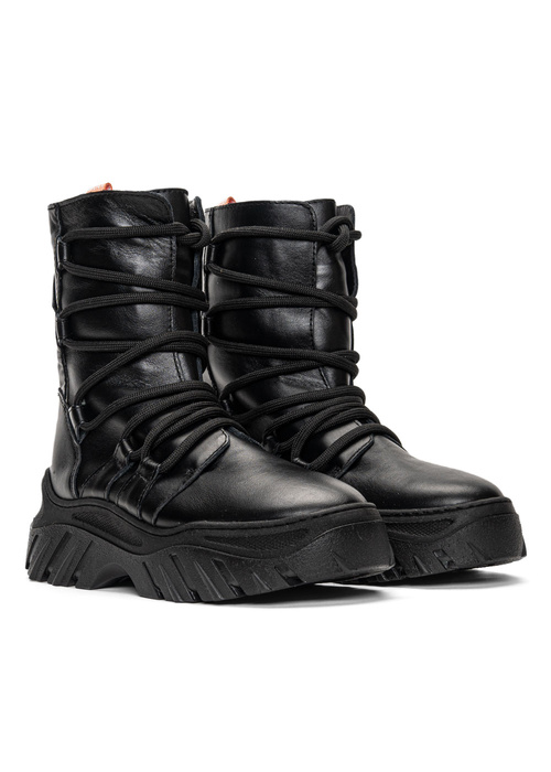 Buty zimowe damskie INUIKII Boot Trekking Lace Up Black (70107-110)