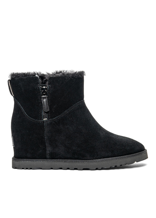 Botki damskie UGG W Classic Femme Zip Mini (1117535-BLK)