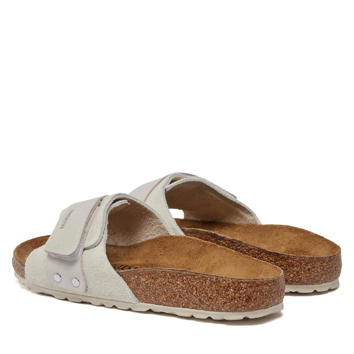 BIRKENSTOCK OITA W LENB/LEVE ANTIQUE WHITE Klapki damskie