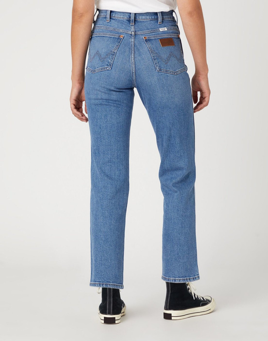 Spodnie jeansowe damskie WRANGLER WILD WEST MID BLUE 