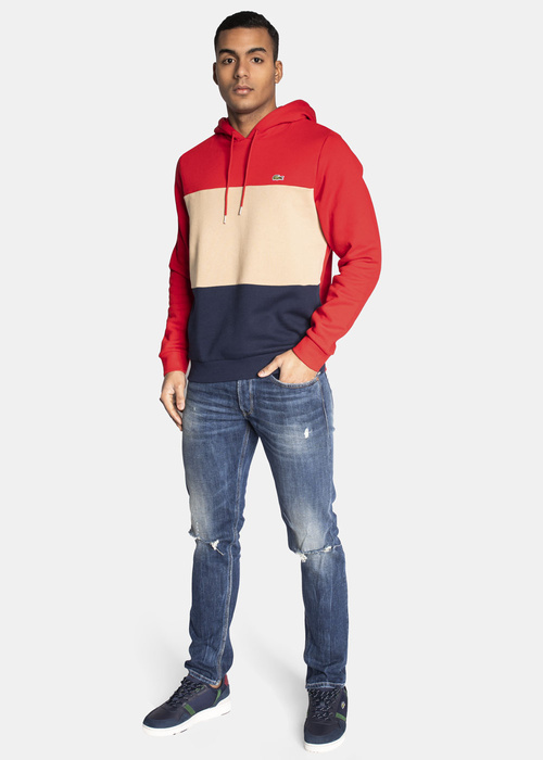 Bluza męska czerwona Lacoste Sport Hoodie SH6900.1FU