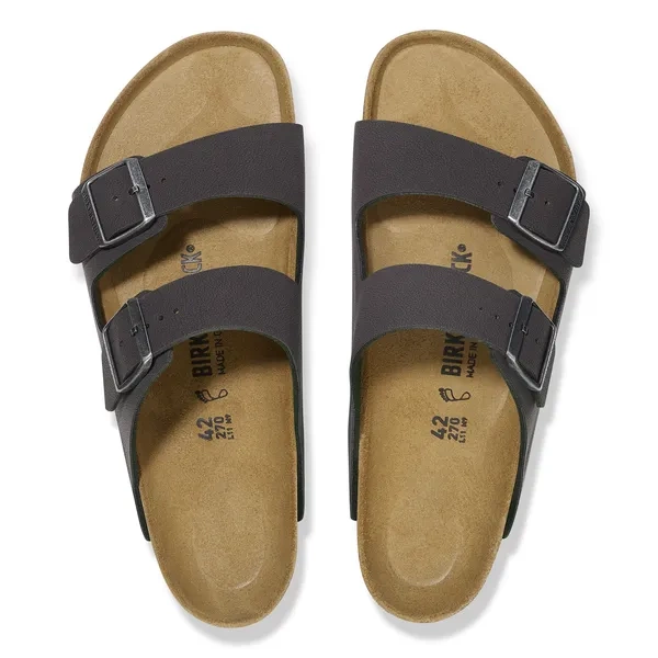 Birkenstock Arizona Birko-Flor Velvet Gray Klapki Unisex