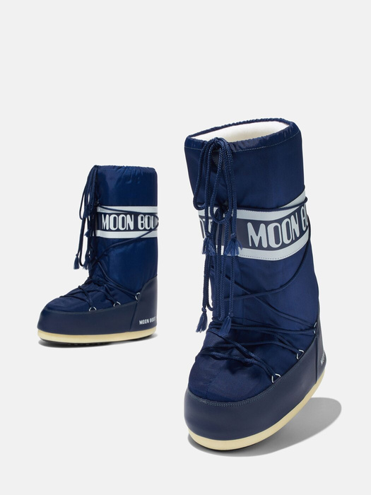 Moon Boot ICON BLUE NYLON BOOTS Śniegowce damskie