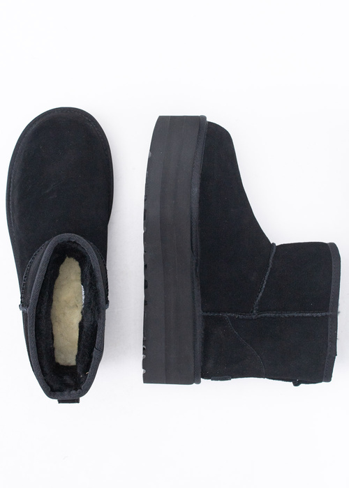 UGG W CLASSIC MINI PLATFORM Buty zimowe damskie czarne