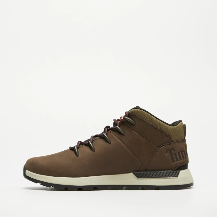 Timberland Sprint Trekker MID LACE UP SNEAKER DARK BROWN NUBUCK Sneakersy męskie
