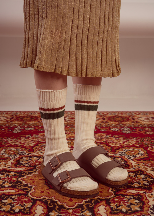 Birkenstock Arizona BS Nubuk Mocca Klapki damskie brązowe