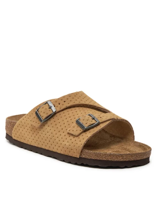 BIRKENSTOCK ZÜRICH LEVE DOTTED NEW BEIGE Klapki damskie