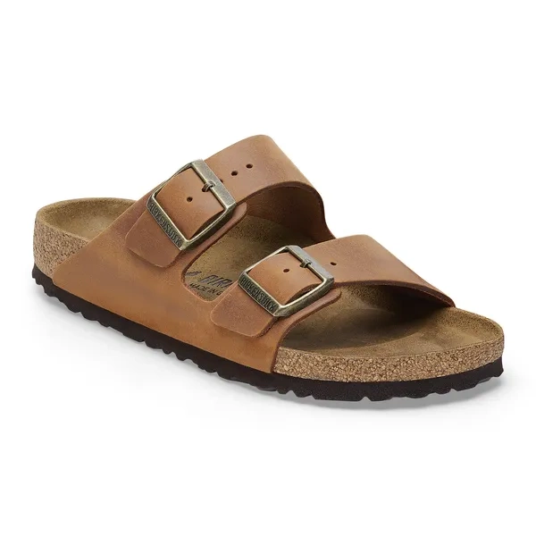 Birkenstock Arizona LEOI Cognac Klapki męskie