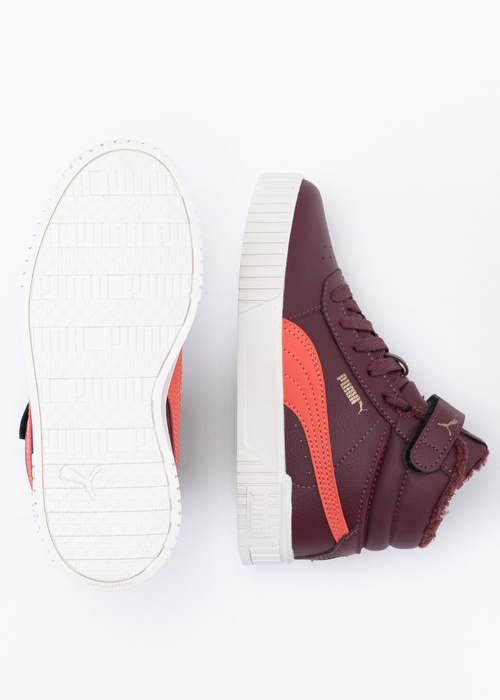 Sneakersy dziecięce bordowe Puma Carina 2.0 Mid Wtr Ps