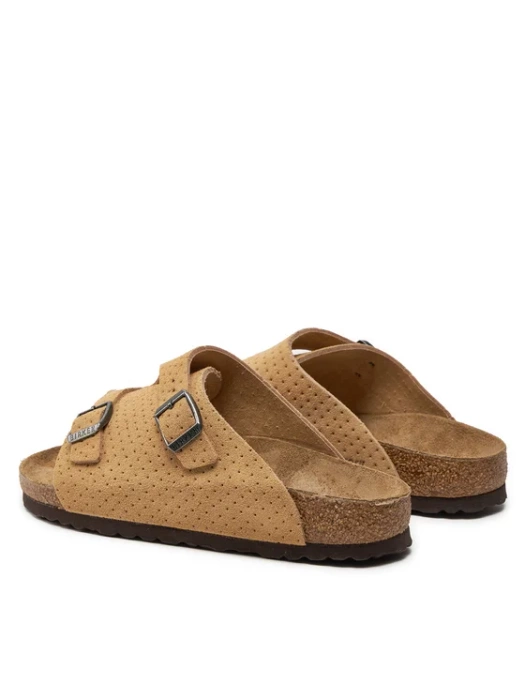 BIRKENSTOCK ZÜRICH LEVE DOTTED NEW BEIGE Klapki damskie