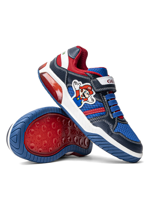Sneakersy dziecięce niebieskie GEOX J Inek Boy Super Mario