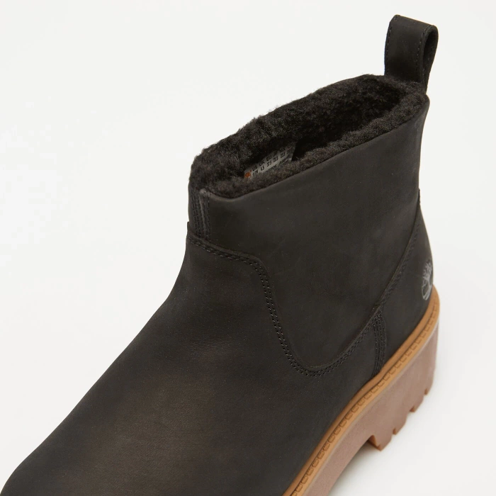 Timberland STONE STREET MID WARM LINED BOOT BLACK NUBUCK Botki damskie