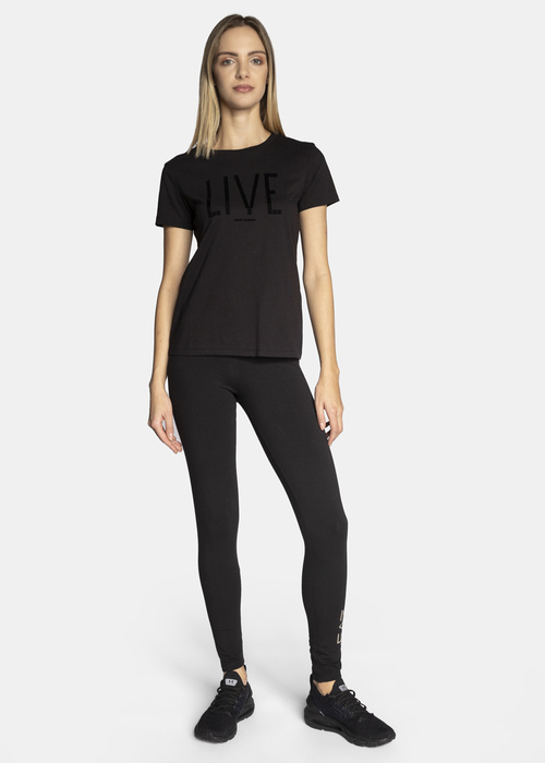 Legginsy damskie czarne EA7 Emporio Armani 6KTP68 TJ01Z 1200