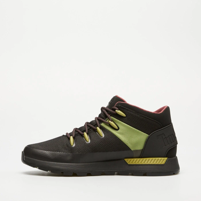 Timberland Sprint Trekker MID LACE UP WATERPROOF BLACK MEDIUM GREEN Sneakersy męskie