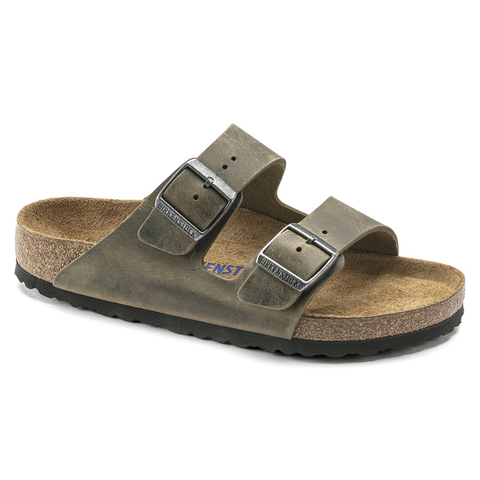 BIRKENSTOCK ARIZONA FL WB FADED Klapki męskie khaki