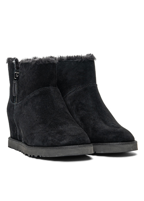 Botki damskie UGG W Classic Femme Zip Mini (1117535-BLK)