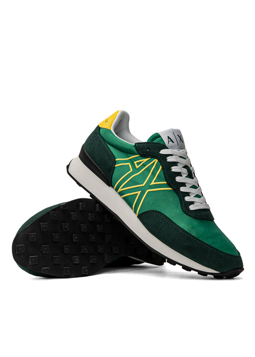 Sneakersy męskie zielone Armani Exchange  XUX129 XV549 00134