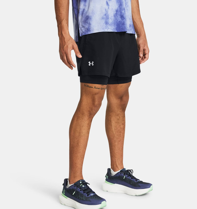 UNDER ARMOUR UA LAUNCH 5 2-IN-1 SHORT Spodenki treningowe męskie