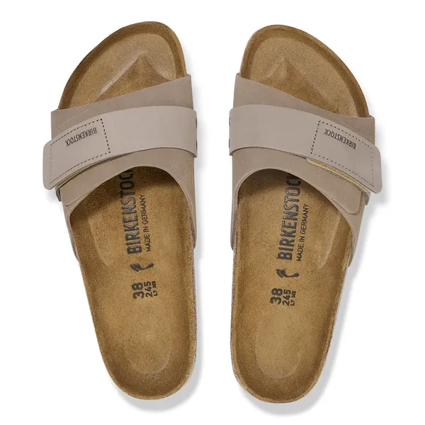 BIRKENSTOCK Oita W LENB/LEVE Taupe Klapki damskie