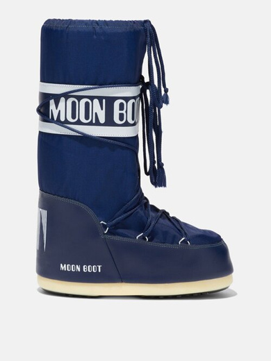 Moon Boot ICON BLUE NYLON BOOTS Śniegowce damskie