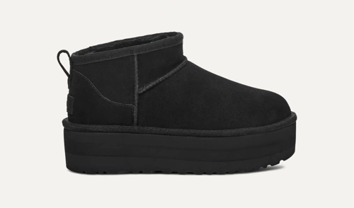 UGG W CLASSIC ULTRA MINI PLATFORM Buty zimowe damskie czarne