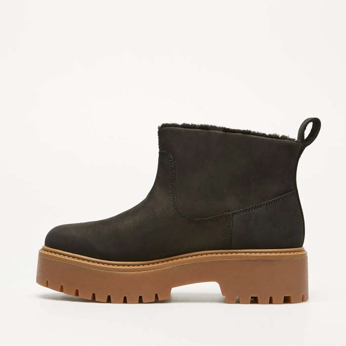 Timberland STONE STREET MID WARM LINED BOOT BLACK NUBUCK Botki damskie