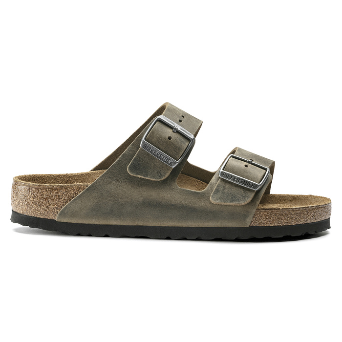 BIRKENSTOCK ARIZONA FL WB FADED Klapki męskie khaki