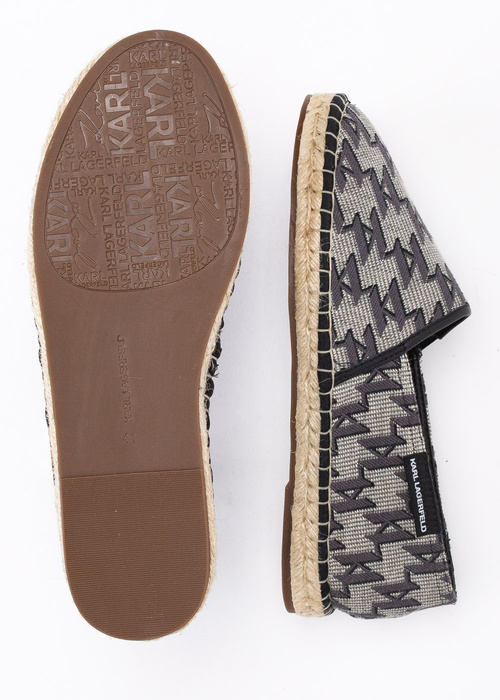 Espadryle męskie szare Karl Lagerfeld KAMINO Monogram Slip On