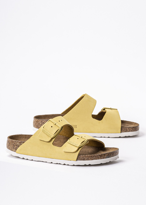 Klapki damskie żółte Birkenstock Arizona SFB