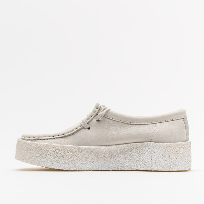 Mokasyny damskie Clarks Wallabee Cup White Nubuck (261581524)