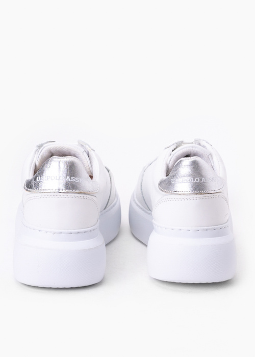 U.S. POLO ARTIDE001W/3L1-WHI Sneakersy damskie 