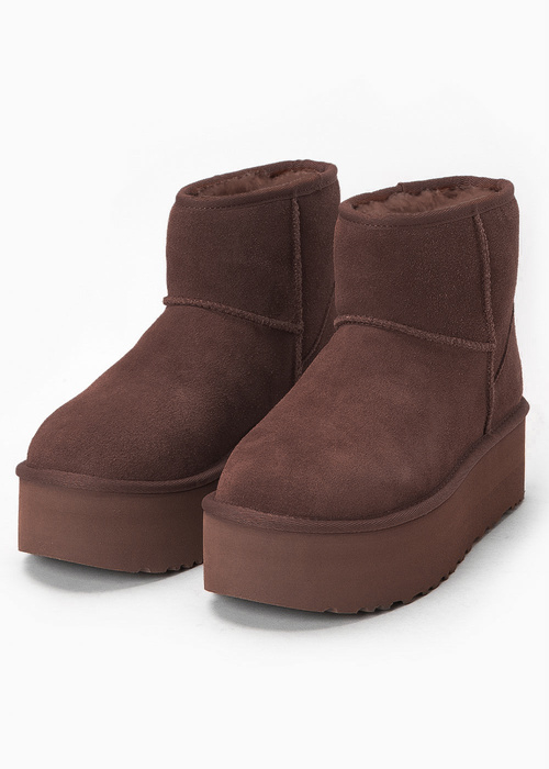 UGG W CLASSIC MINI PLATFORM Buty zimowe damskie brązowe