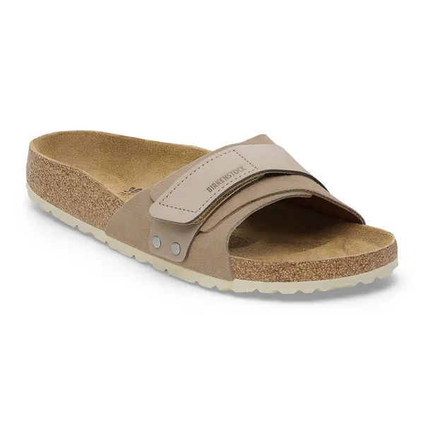 BIRKENSTOCK Oita W LENB/LEVE Taupe Klapki damskie