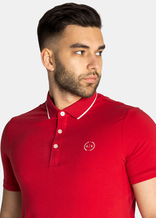 Koszulka Polo męska czerwona Armani Exchange 8NZF70 Z8M9Z 1496